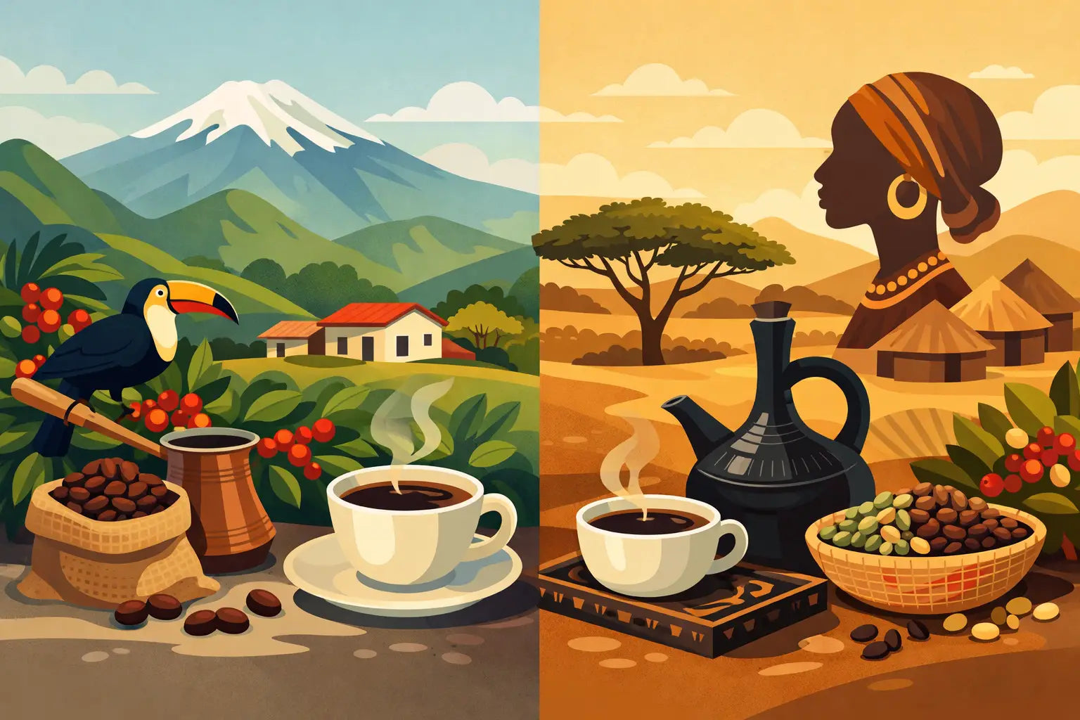 Colombian Coffee vs Ethiopian Coffee